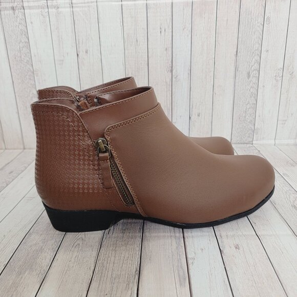 Rockport Works RK752 Carly Work Safety Toe Bootie Women Brown Size 10 - Picture 5 of 7